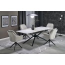 Стол обеденный HALMAR VITORINO белый мрамор/черный 160-220/90